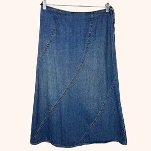 Y2K Vintage Liz Claiborne Denim Midi Skirt